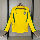 Camisa Seleçao Brasileira 2002 - Manga Longa  - Versão Retrô