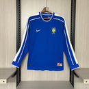 Camisa Seleçao Brasileira II 2002 - Manga Longa  - Versão Retrô